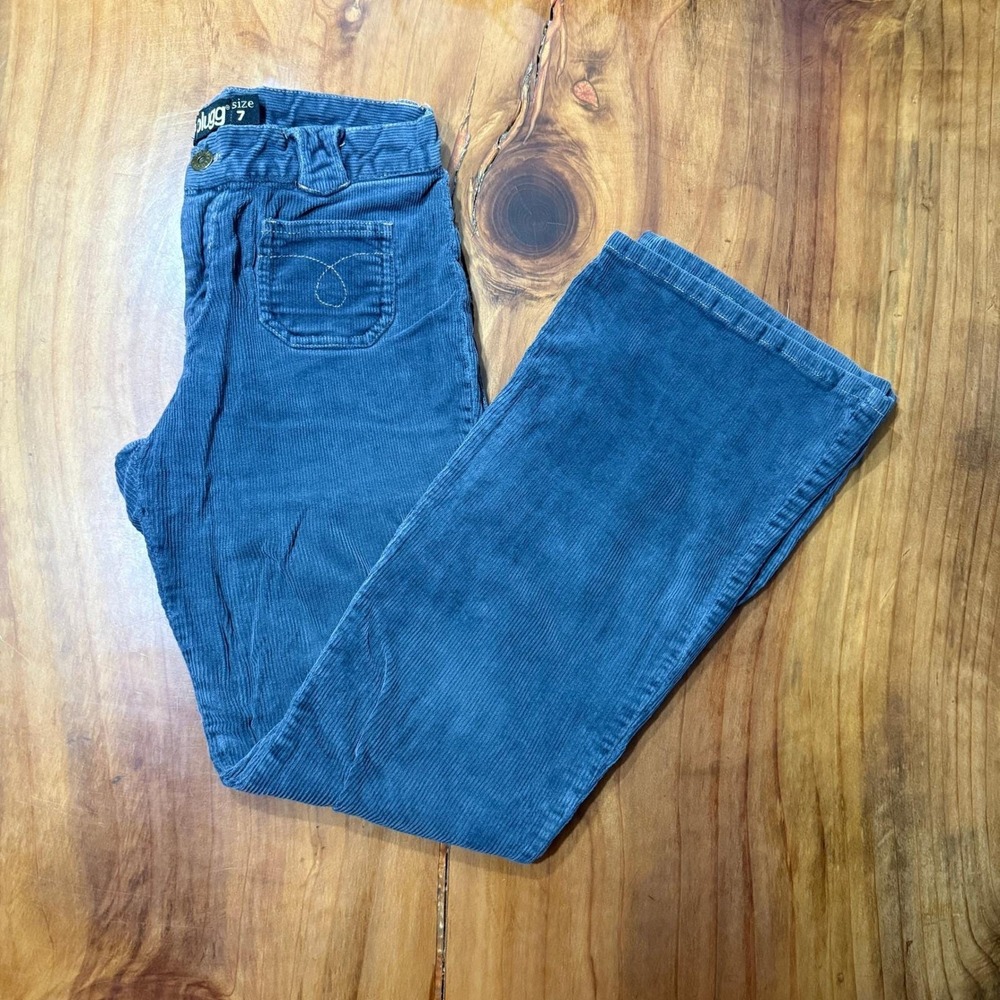 Vintage Y2K Plugg Pants 7 x 30 Low Rise Flare Corduroy Cotton Junior's P3-25